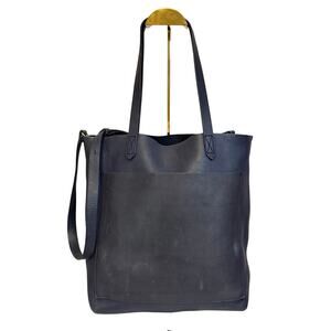 Madewell Transport Tote Bag Leather Navy Blue Crossbody Shoulder Bag Minimalist